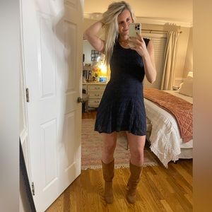 Eight Sixty Navy Blue dress with cut out detail, size Small